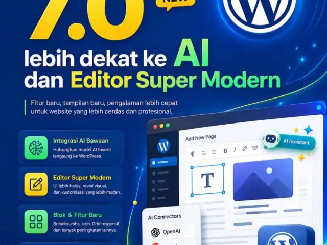 WordPress 7.0 Akhirnya Rilis! Ada Integrasi OpenAI dan Editor Super Modern