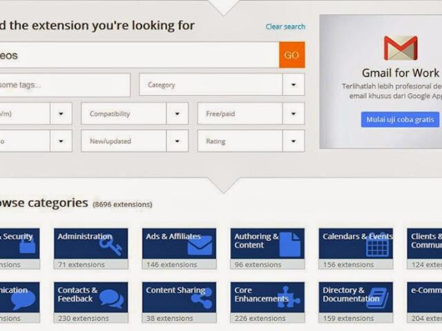 Tips Joomla: Cara Melihat Versi Ekstensi Yang Digunakan