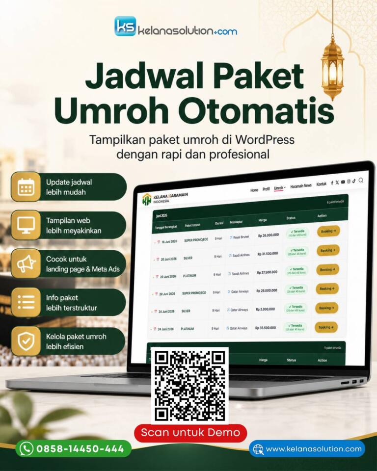 Plugin WordPress Jadwal Paket Umroh