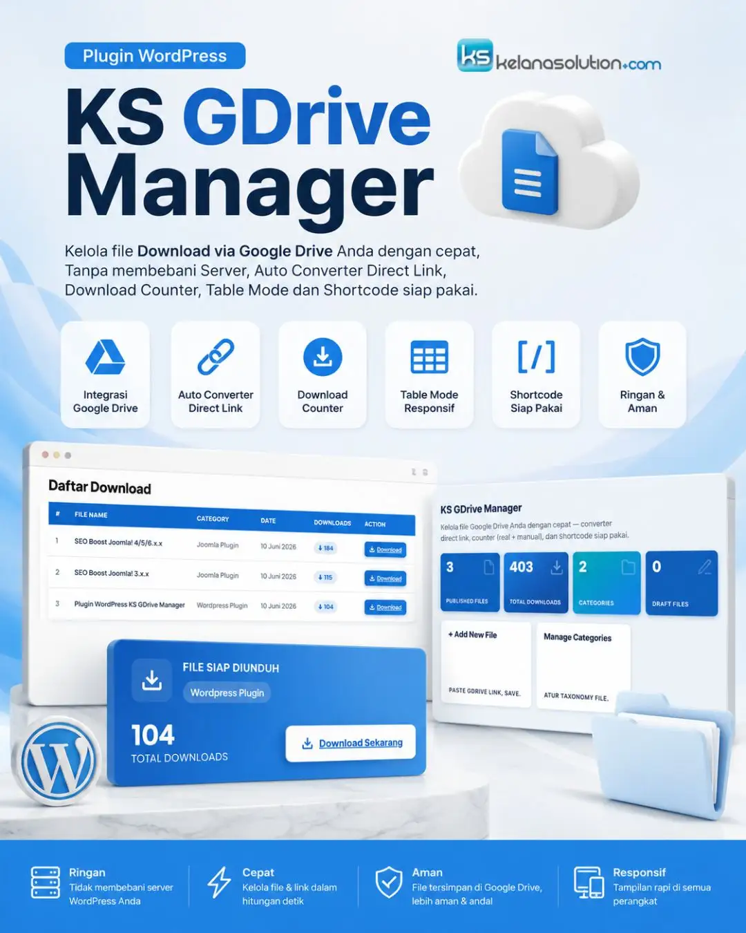 KS GDrive Manager Wordpress Plugin